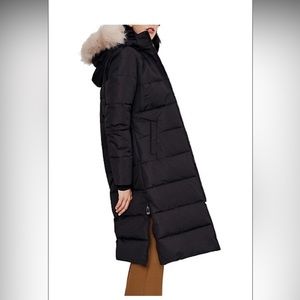 Quilted Faux Fur-Trim Parka